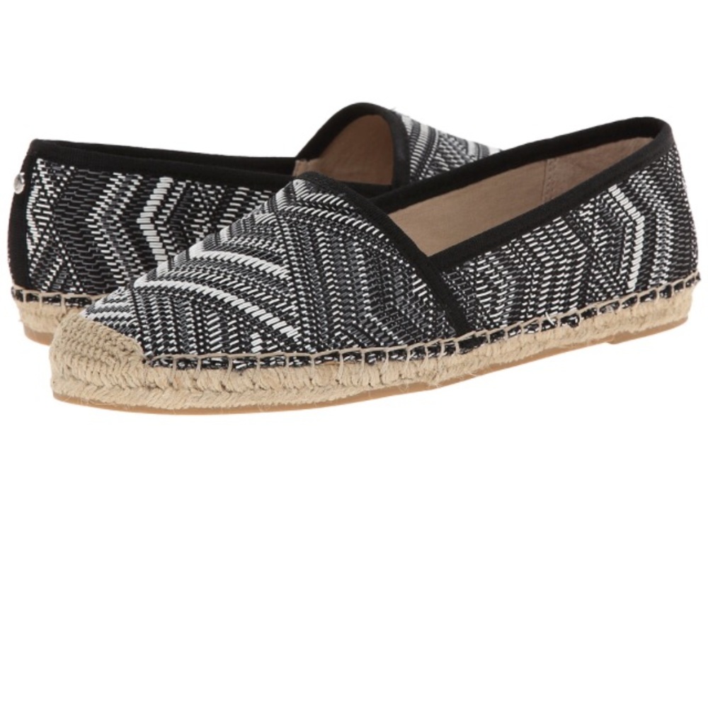 Sam Edelman Shoes Lynn Black White Woven Espadrilles size 9 European summer
